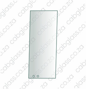 Door rear slider glass with two holes at the bottom