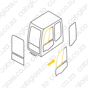 DOOR FRONT SLIDER | HITACHI EXCAVATOR ZX DASH 3