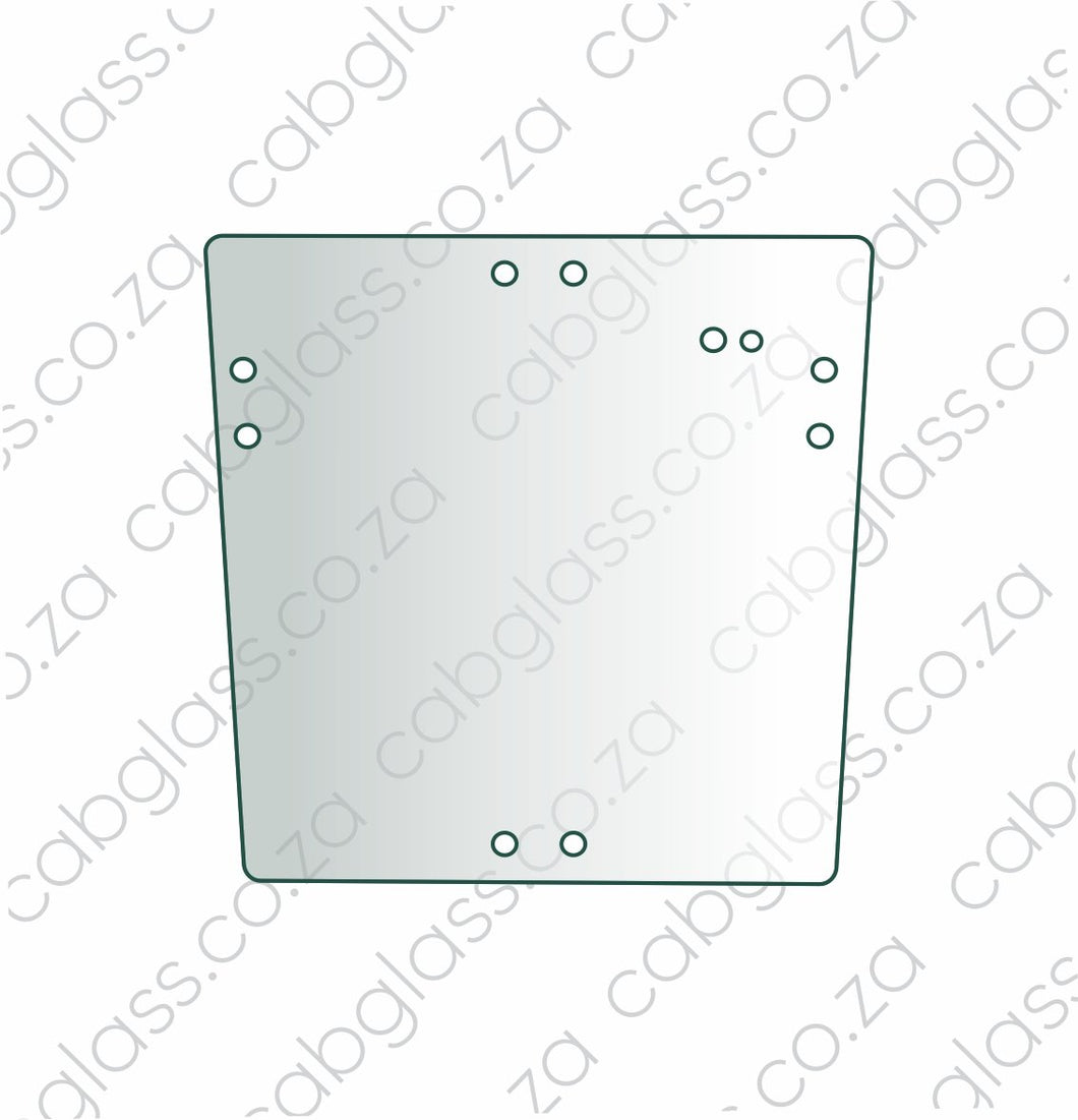 REAR CAB GLASS | TEREX TLB 760 - 980 (1998-2011)