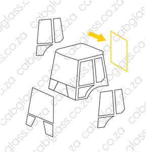 REAR CAB GLASS | NEW HOLLAND TLB B90-B115 B/LB