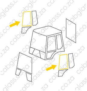 DOOR UPPER L=R | CASE 580ST 590ST 695ST