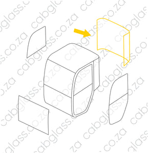 REAR CAB GLASS | VOLVO FEL L20B L25B L20F, L20H, L25F, L25H, L28F