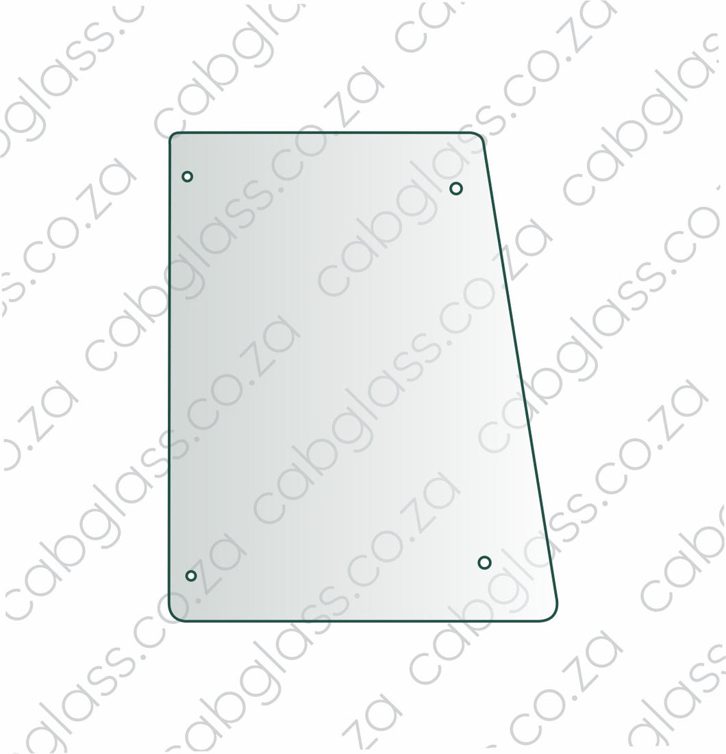 Door glass upper, Case TLB 595 SLE, 113258, MA3512934M1, 3512934M1