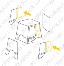 Load image into Gallery viewer, REAR OF DOOR GLASS L=R | VOLVO TLB BL61B - BL71B BACKHOE
