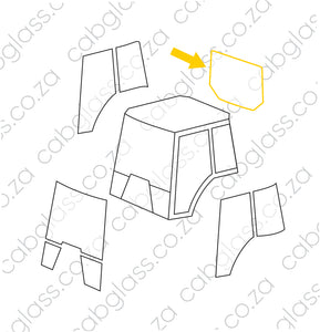 REAR CAB GLASS (890 x 935) | NEW HOLLAND TRACTOR T5.95 - T5.115