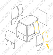 Load image into Gallery viewer, Cab sketch of Caterpillar backhoe E-series
