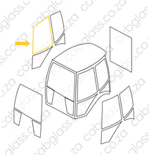 Load image into Gallery viewer, Cab sketch of Caterpillar backhoe E-series glass
