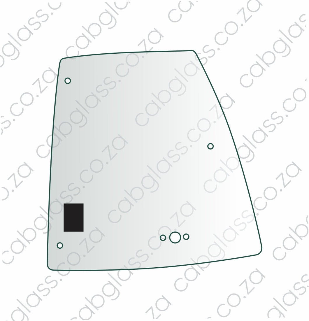 Door upper right-hand glass for Caterpillar backhoe E series