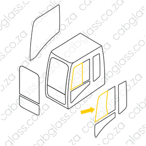 DOOR FRONT SLIDER (535 x 810mm) | CAT EXCAVATOR C-SERIES (307-330C)