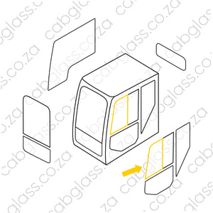 DOOR FRONT SLIDER | CAT EXCAVATOR F-SERIES