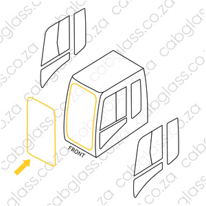 Cab drawing of Caterpillar D series excavator