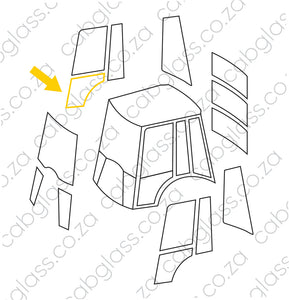 Cab sketch Bell TLB 315SG, WEG0156, T214548, Door lower right