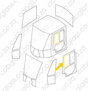 DOOR SLIDER | JCB FEL 413S - 456 E HT / ZX WHEEL LOADER