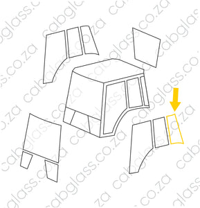 Cukurova TLB corner glass lefthand, 129107, C70N79