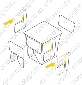 DOOR UPPER | CAT GRADER GC SERIES STD CAB